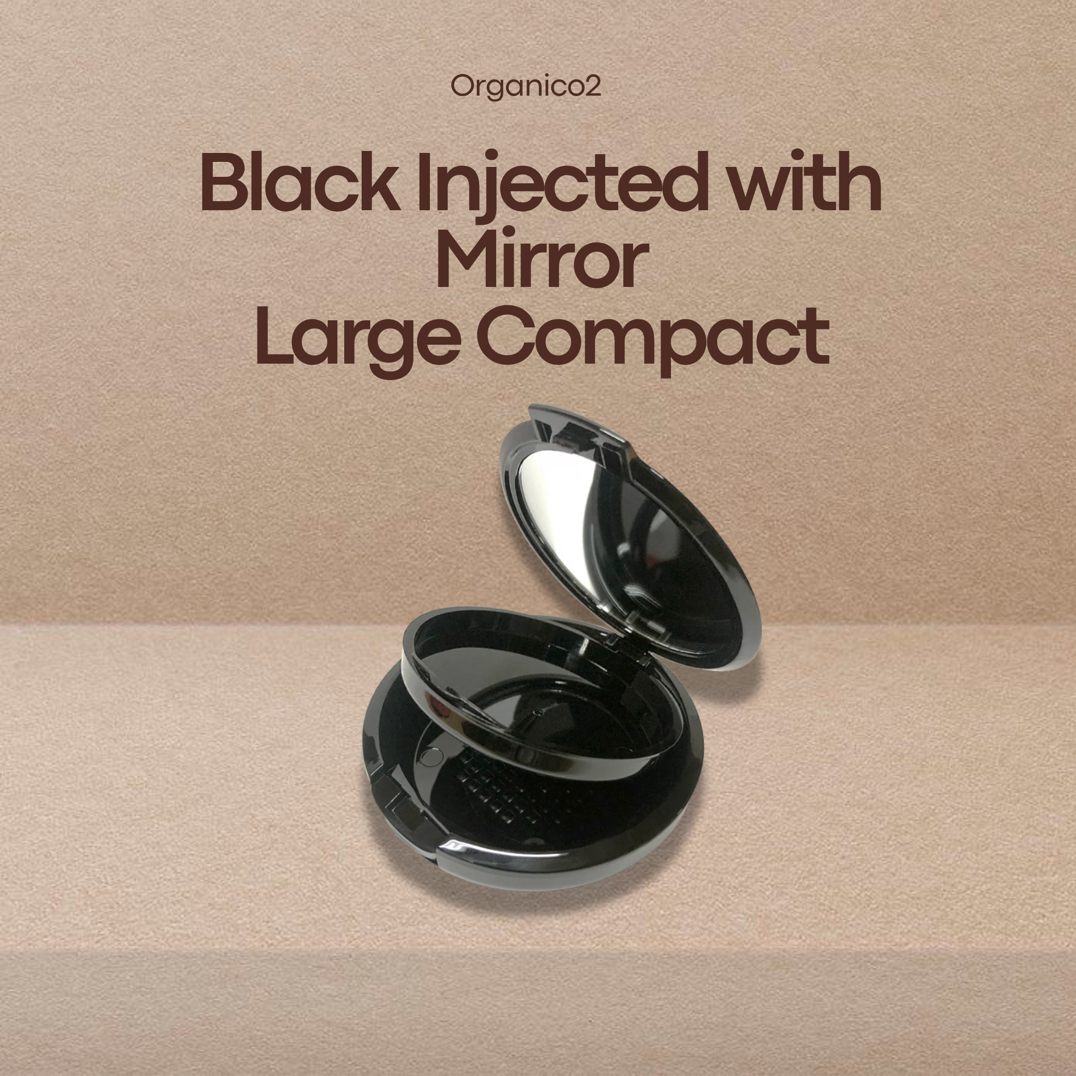 Compact - Large - Black Injected with Mirror, UV Coated